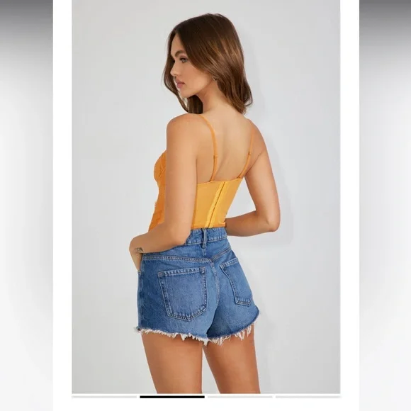 NWT! Garage Denim Amelia Blue Festival Shorts. - Picture 2 of 6